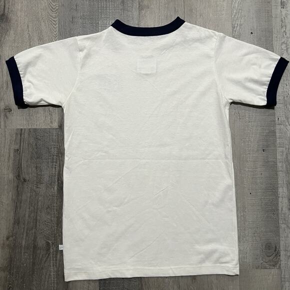 Vintage 1980s USAFA Air Force Academy Ringer T Shirt White Military Size S - Picture 2 of 4